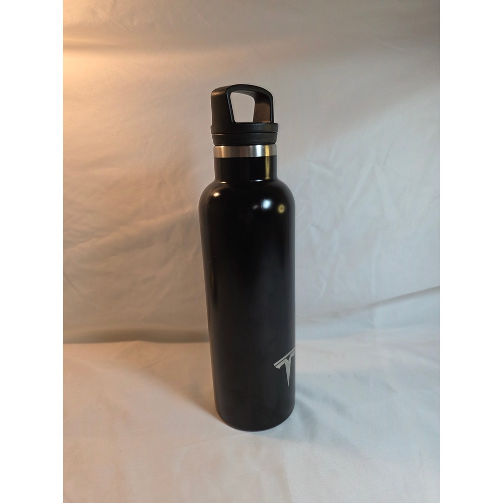 Tesla 25oz Matte Black Stainless Steel Water Bottle Insulated Flask